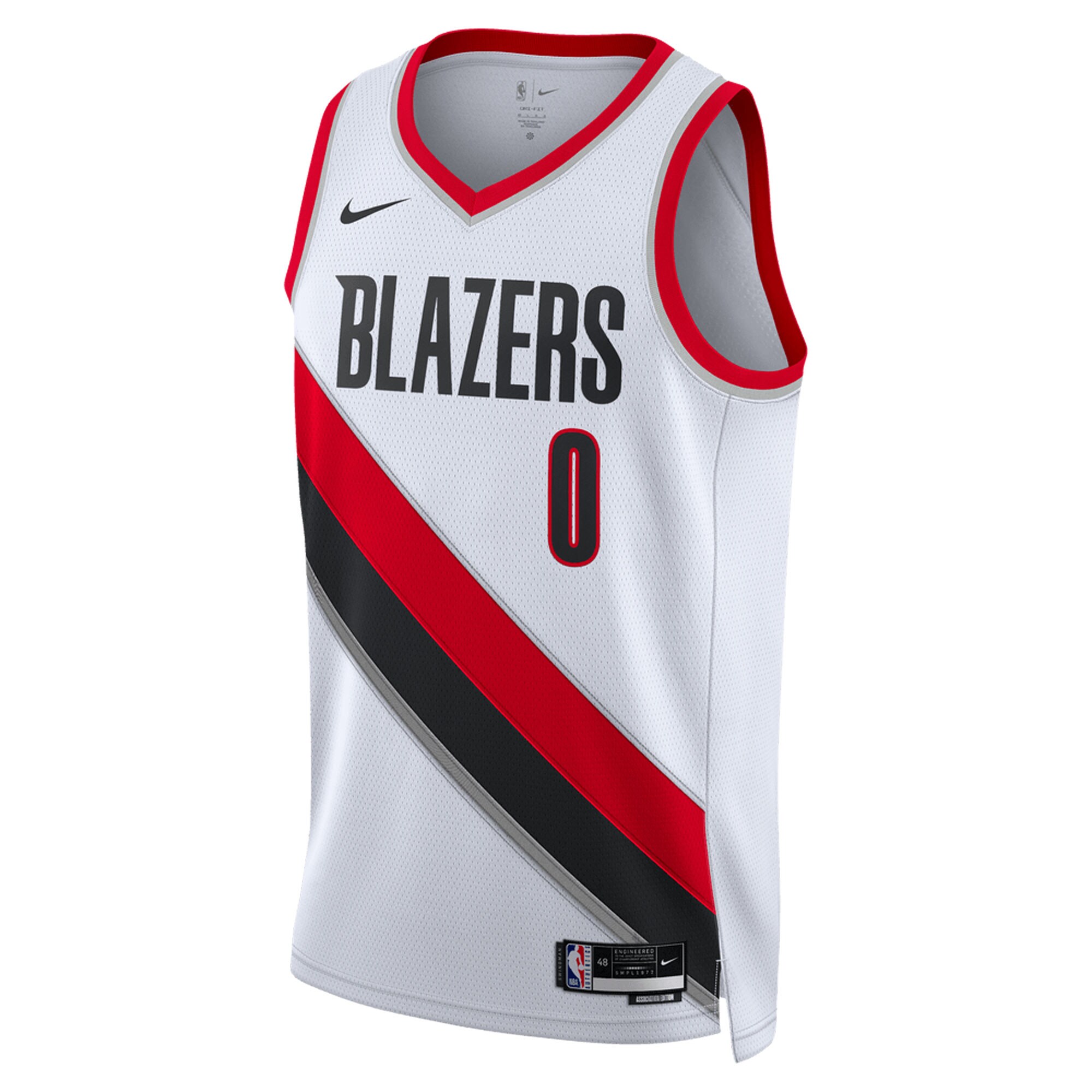 Alternative view of Damian Lillard Portland Trail Blazers Unisex Swingman Basketball Jersey – Association Edition – White