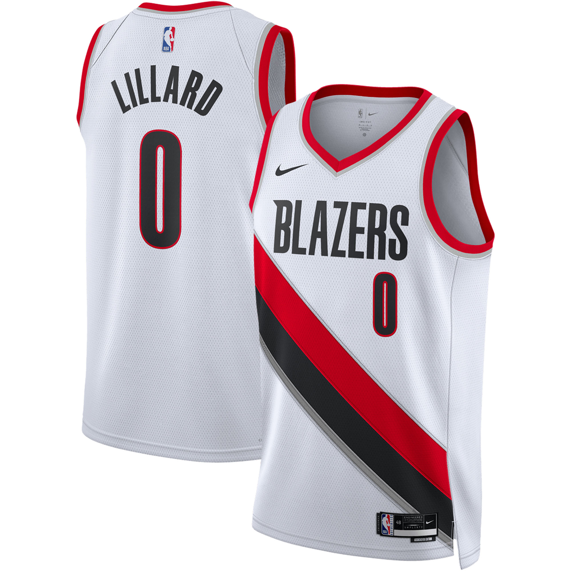 Damian Lillard Portland Trail Blazers Unisex Swingman Basketball Jersey – Association Edition – White