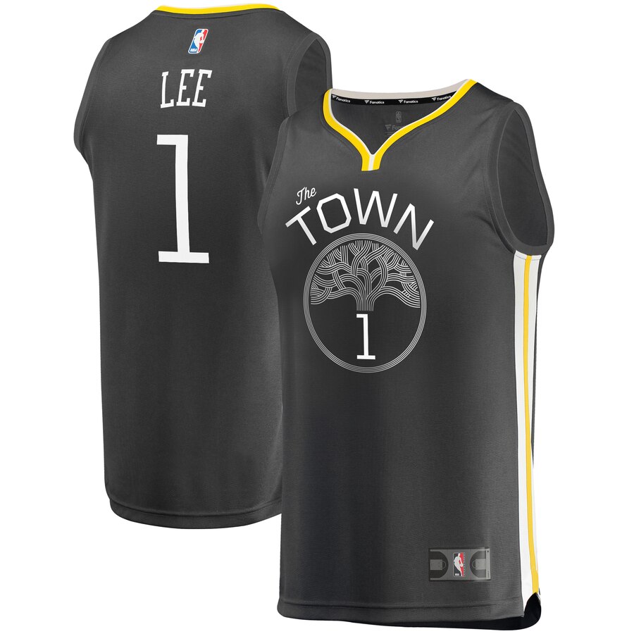 Damion Lee Golden State Warriors Fanatics Branded Fast Break Replica Player Team Basketball Jersey – Statement Edition – Black