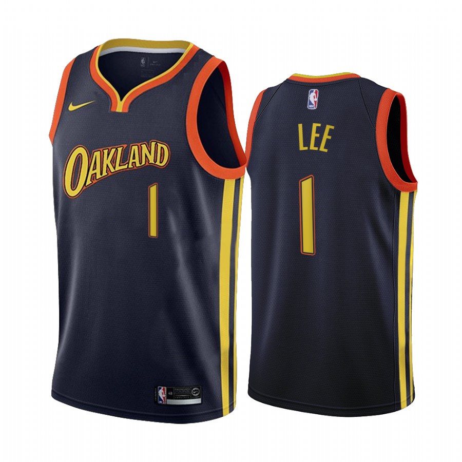 Damion Lee Golden State Warriors Navy City Edition Oakland 2020-21 Basketball Jersey