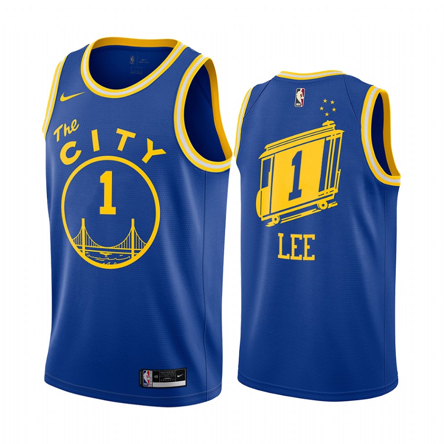 Damion Lee Golden State Warriors Royal Classic Edition Throwback 2020-21 Basketball Jersey