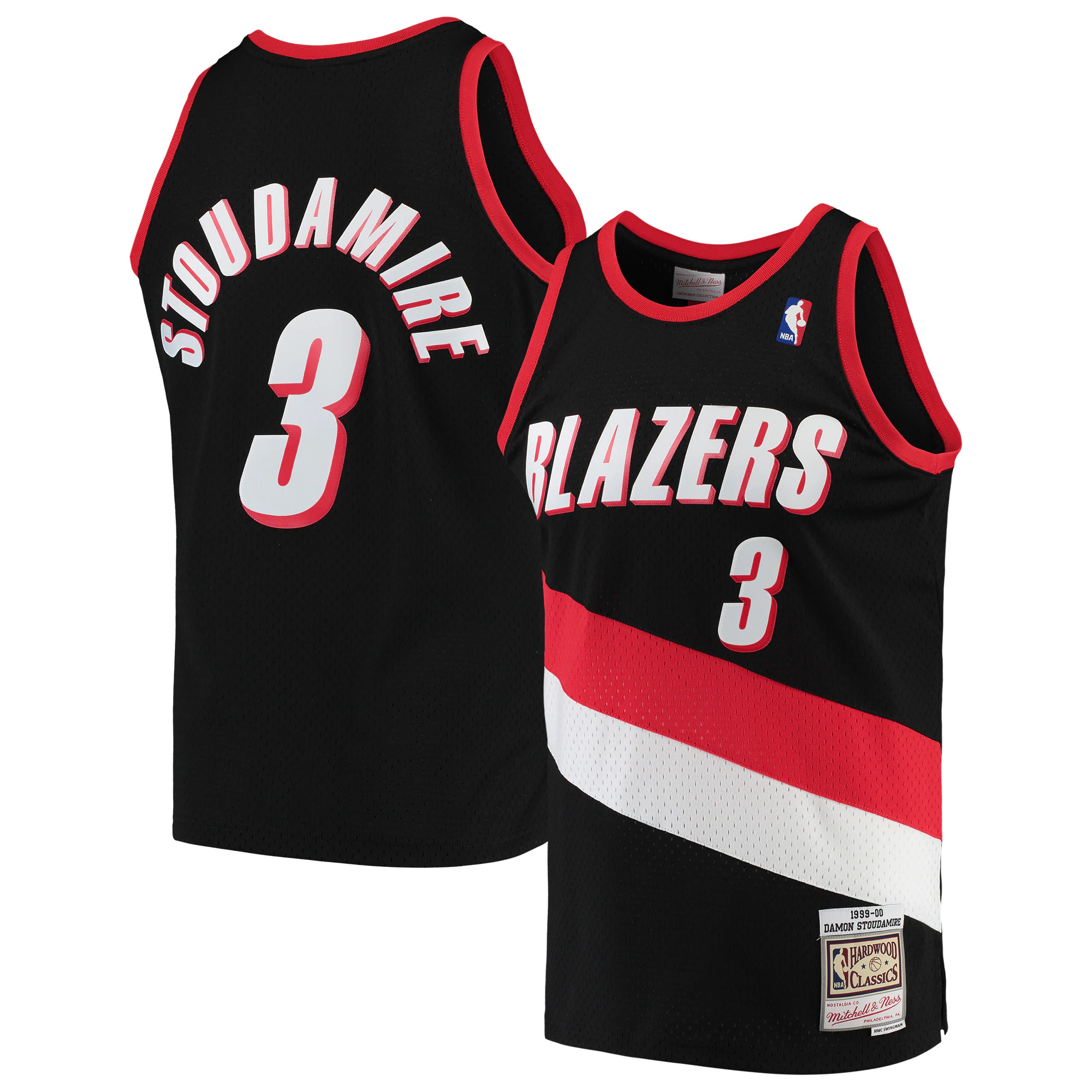 Damon Stoudamire Portland Trail Blazers Mitchell & Ness Hardwood Classics Swingman Basketball Jersey – Black