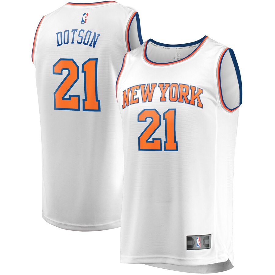 Damyean Dotson New York Knicks Fanatics Branded Fast Break Player Replica Basketball Jersey - Association Edition - White