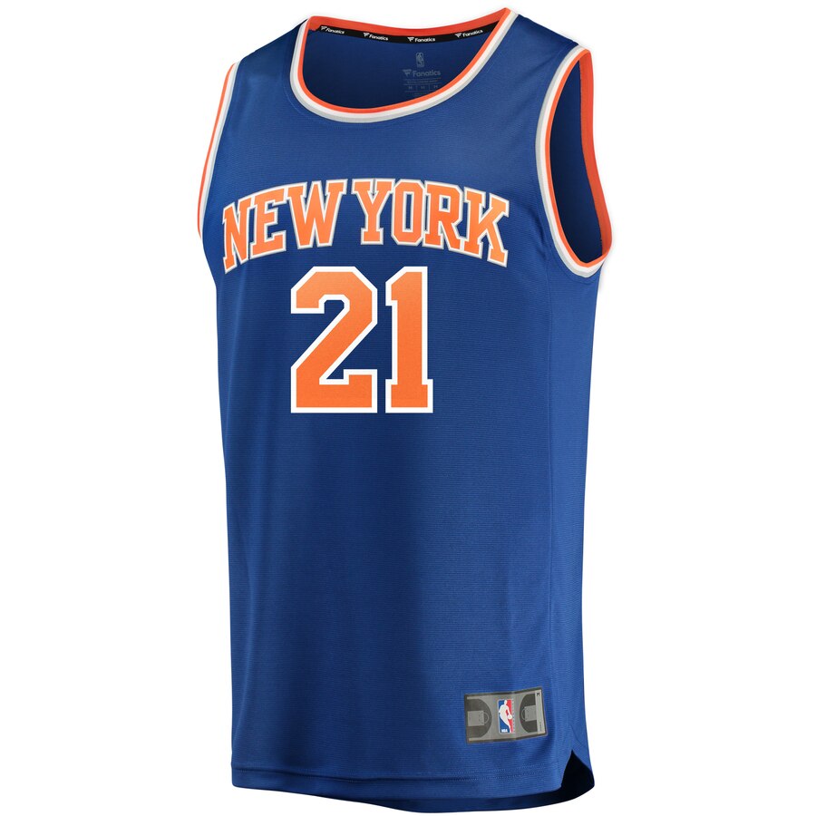 Alternative view of Damyean Dotson New York Knicks Fanatics Branded Fast Break Road Replica Player Basketball Jersey Royal - Icon Edition