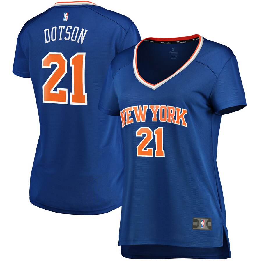 Damyean Dotson New York Knicks Fanatics Branded Women's Fast Break Player Replica Basketball Jersey - Icon Edition - Blue