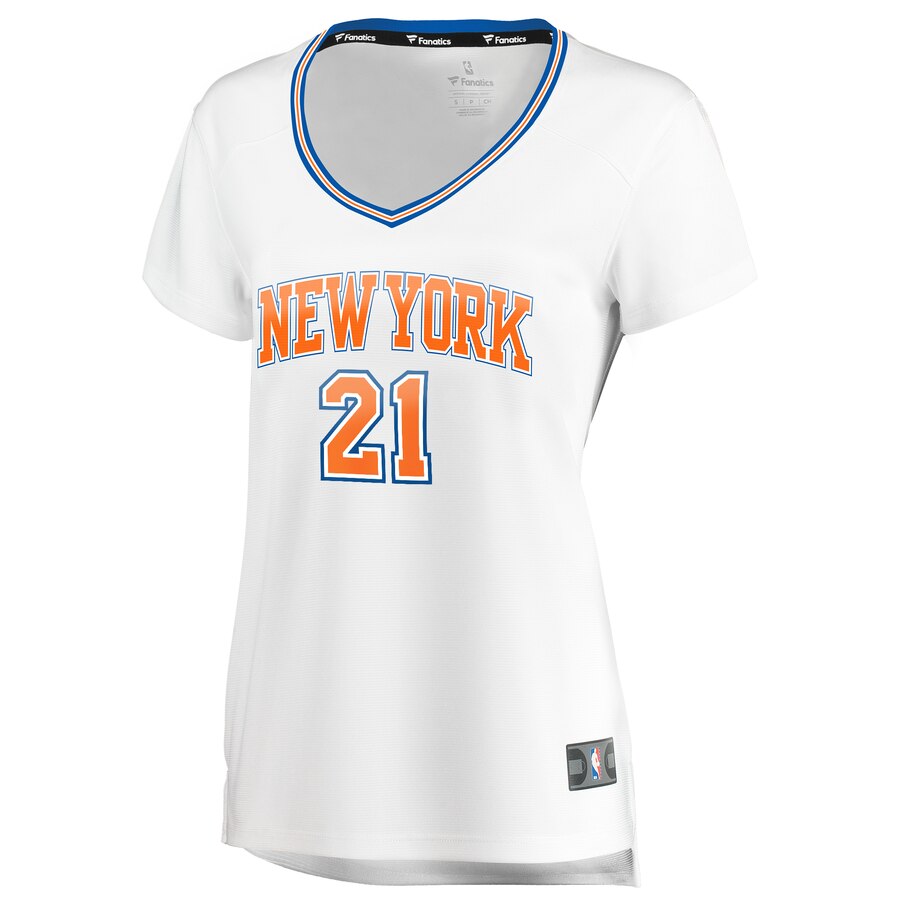 Alternative view of Damyean Dotson New York Knicks Fanatics Branded Women's Fast Break Player Replica Basketball Jersey - Statement Edition - White