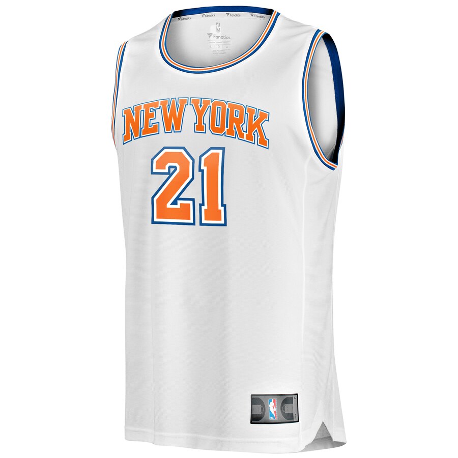 Alternative view of Damyean Dotson New York Knicks Fanatics Branded Youth Fast Break Replica Player Basketball Jersey - Statement Edition - White