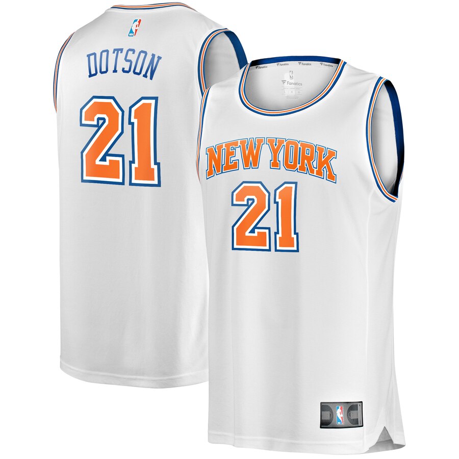Damyean Dotson New York Knicks Fanatics Branded Youth Fast Break Replica Player Basketball Jersey - Statement Edition - White