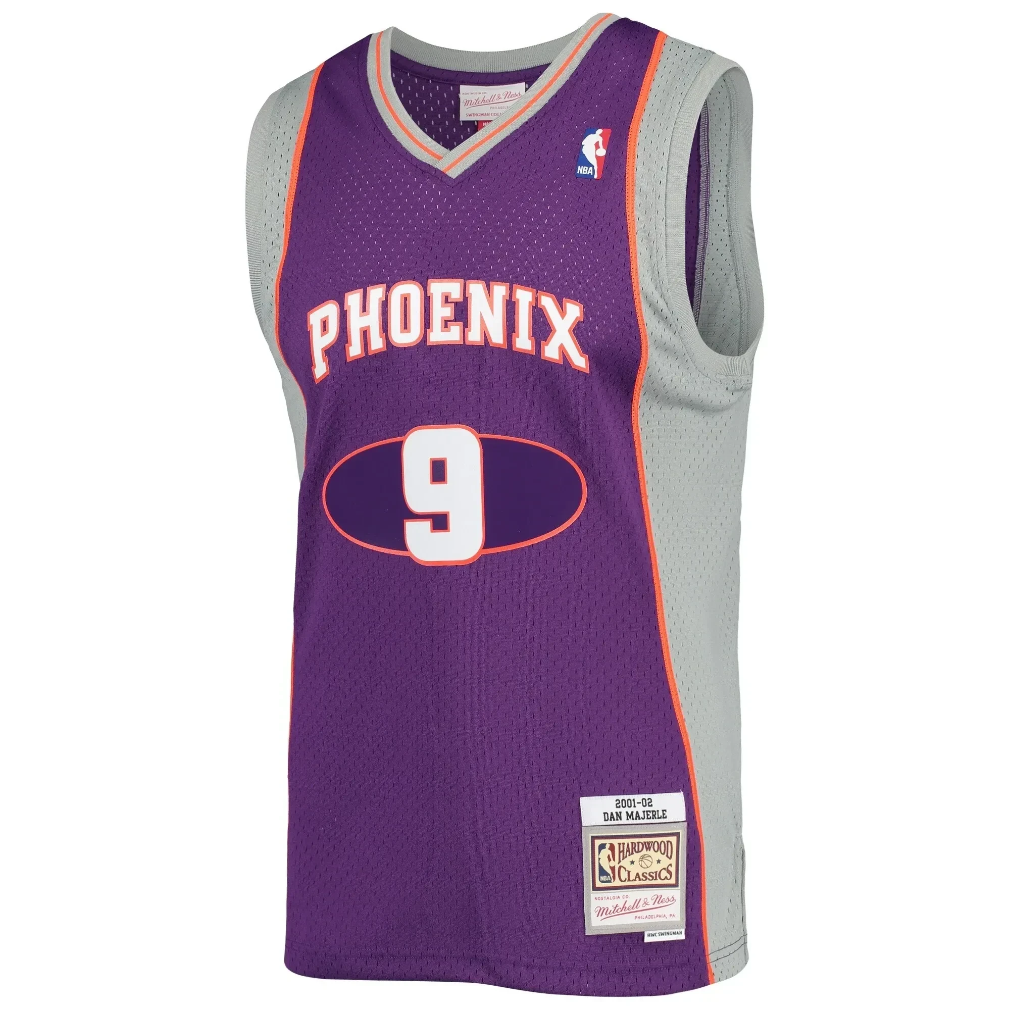 Alternative view of Dan Majerle Phoenix Suns Mitchell & Ness 2001-02 Hardwood Classics Swingman Basketball Jersey – Purple - JS728 