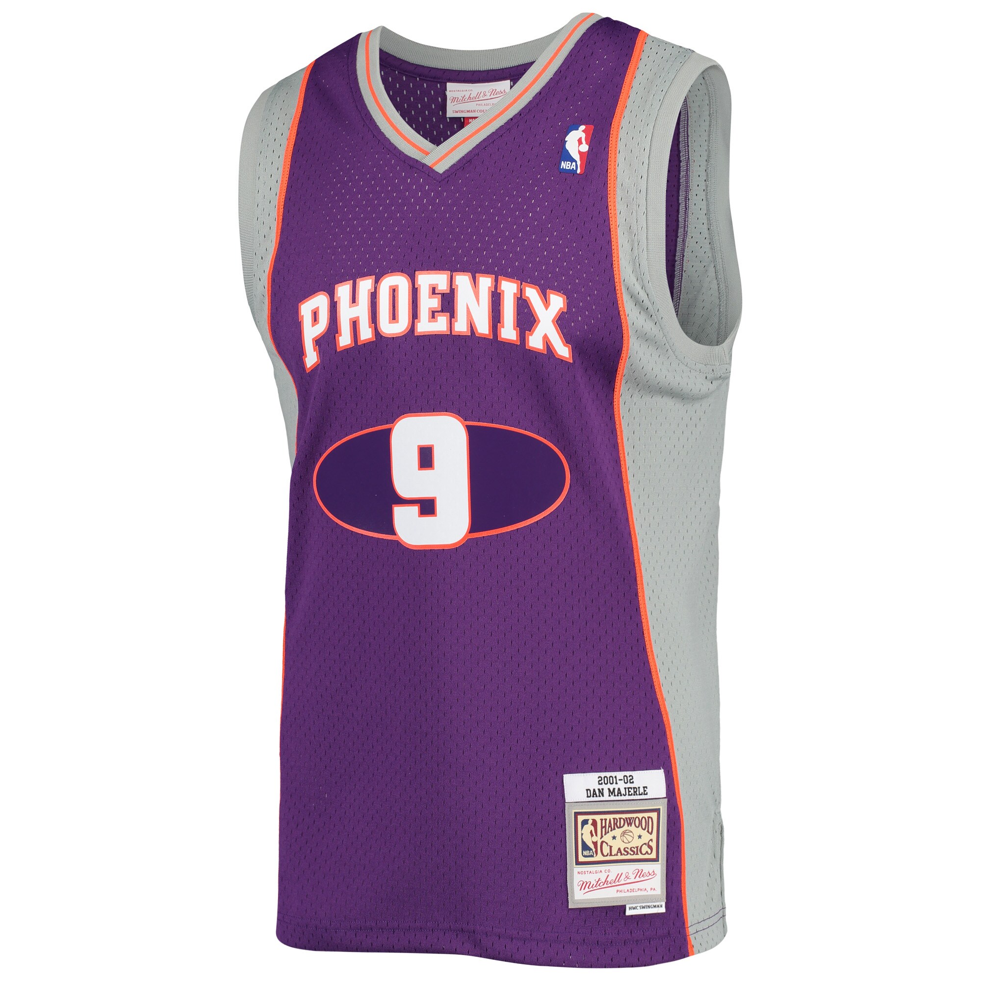 Alternative view of Dan Majerle Phoenix Suns Mitchell & Ness 2001/02 Hardwood Classics Swingman Basketball Jersey - Purple