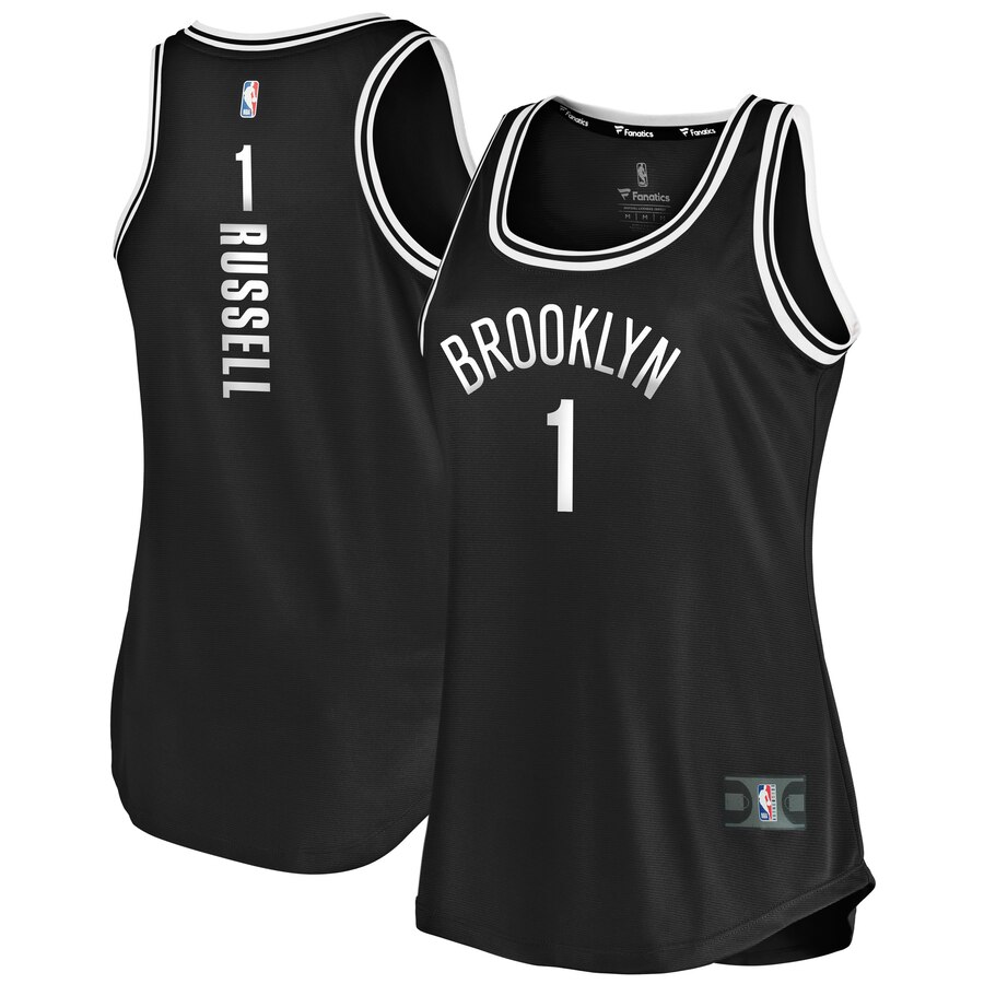 D'angelo Russell Brooklyn Nets Fanatics Branded Women's Fast Break Tank Jersey - Icon Edition - Black