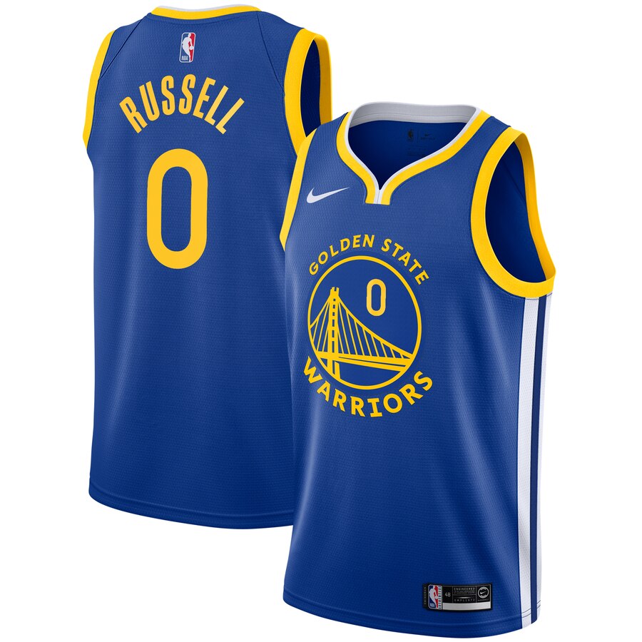 D'angelo Russell Golden State Warriors 2018/19 Swingman Basketball Jersey Royal - Icon Edition