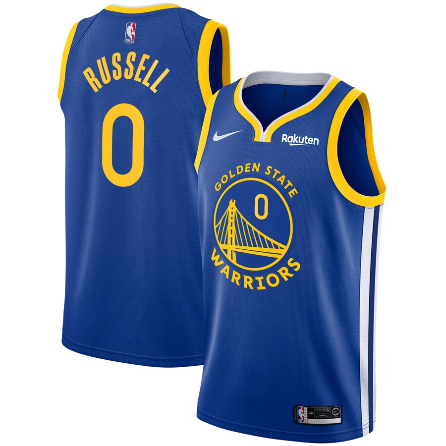 D'angelo Russell Golden State Warriors 2019/20 Swingman Badge Basketball Jersey Royal - Icon Edition