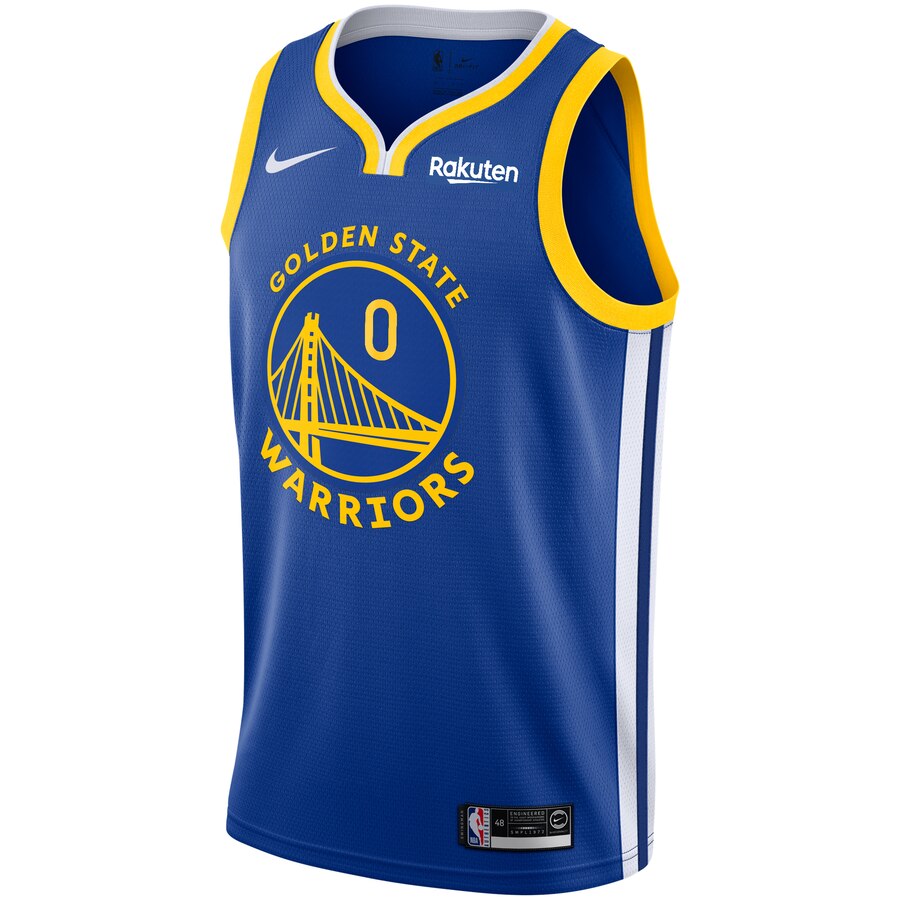 Alternative view of D'angelo Russell Golden State Warriors 2019/20 Swingman Badge Basketball Jersey Royal - Icon Edition