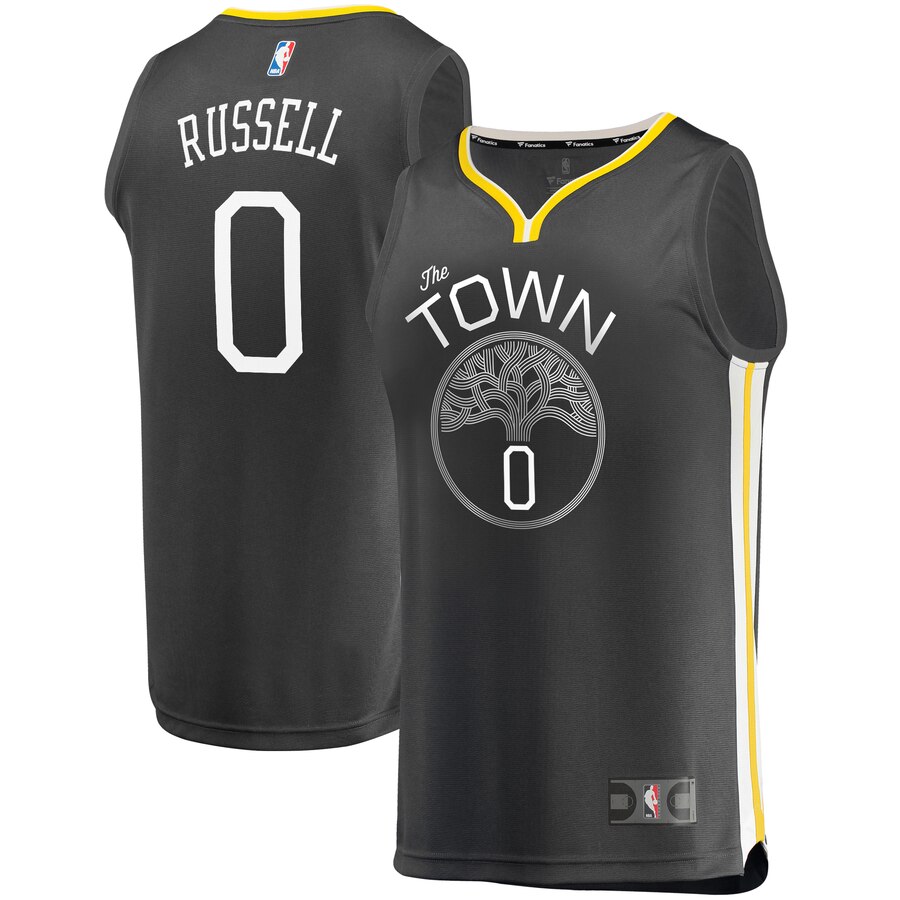 D’angelo Russell Golden State Warriors Fanatics Branded Fast Break Replica Player Team Basketball Jersey – Statement Edition – Black