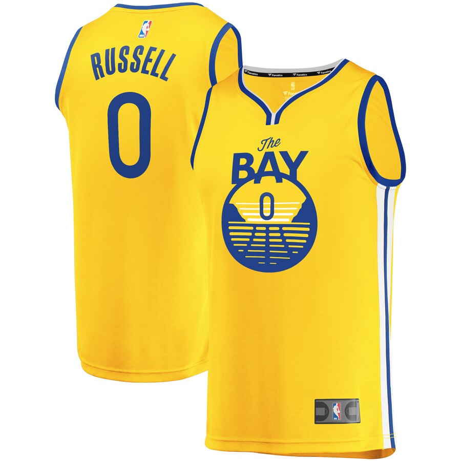 D'angelo Russell Golden State Warriors Fanatics Branded Youth Fast Break Replica Basketball Jersey Statement Edition - Gold