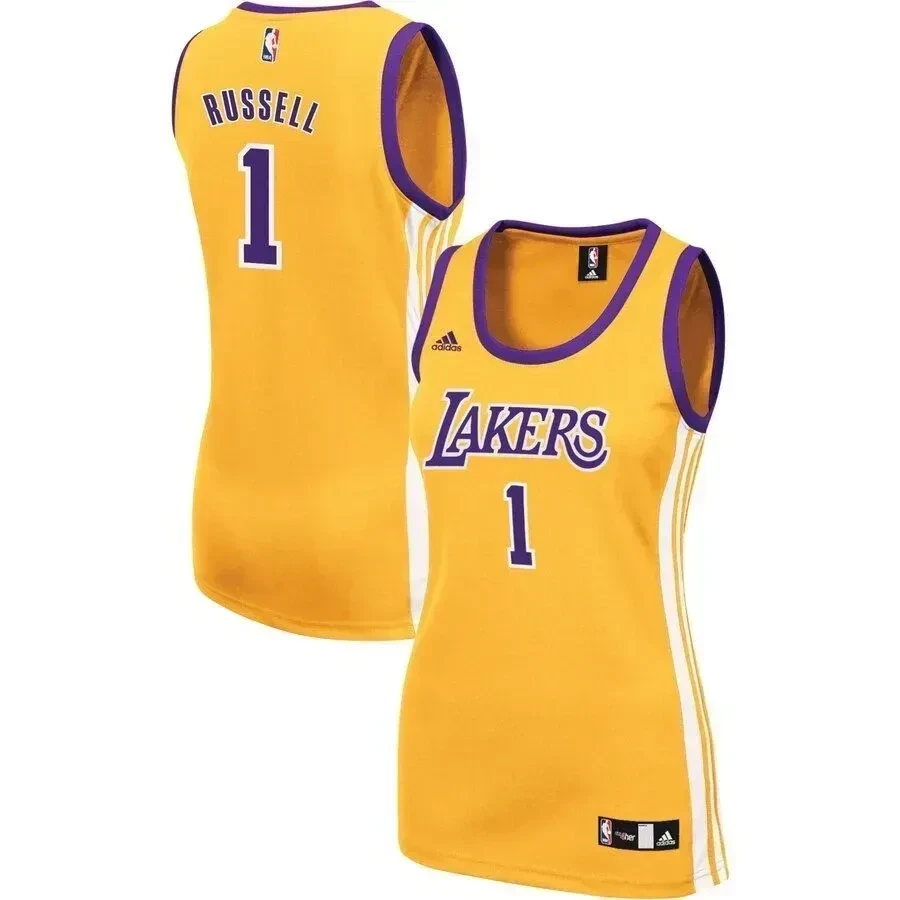 D'angelo Russell Los Angeles Lakers Women's Home Basketball Jersey - Gold - JS765 