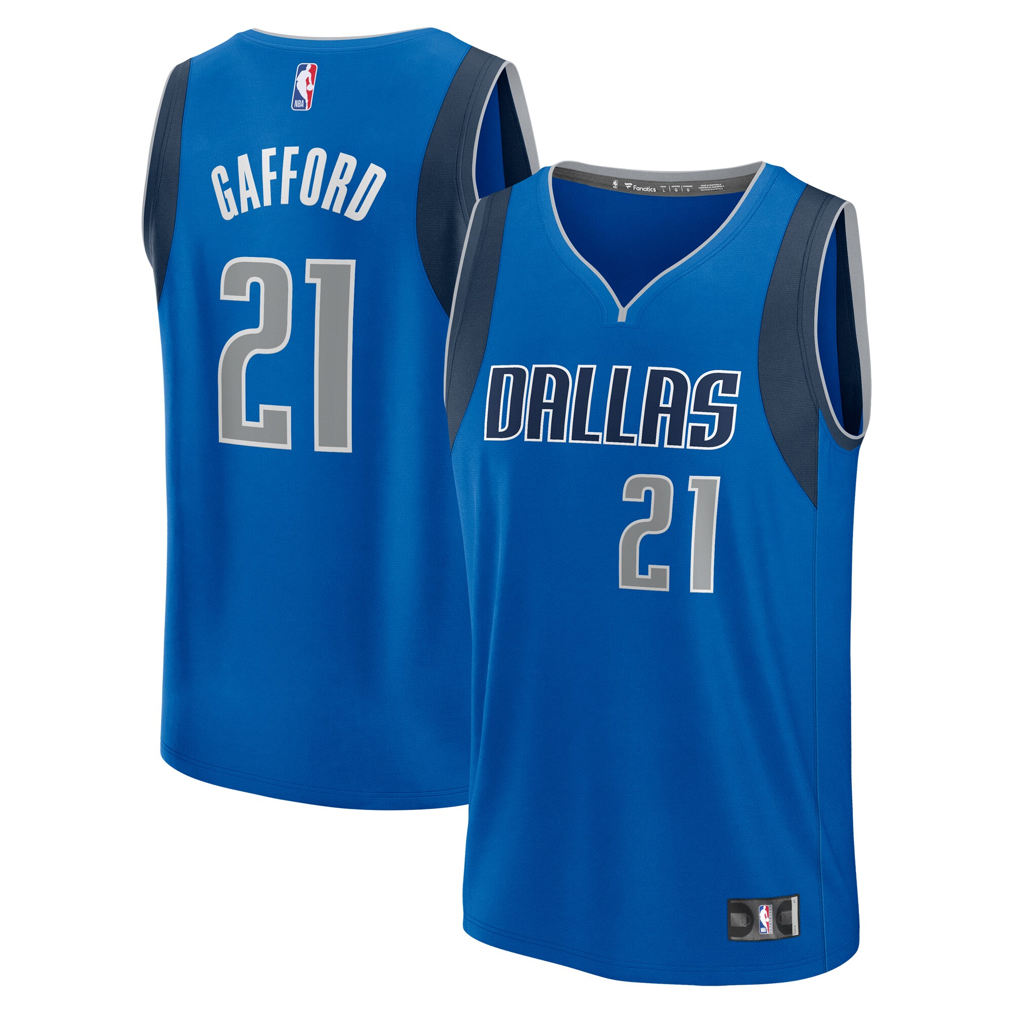 Daniel Gafford Dallas Mavericks Fanatics Fast Break Player Basketball Jersey - Icon Edition - Blue
