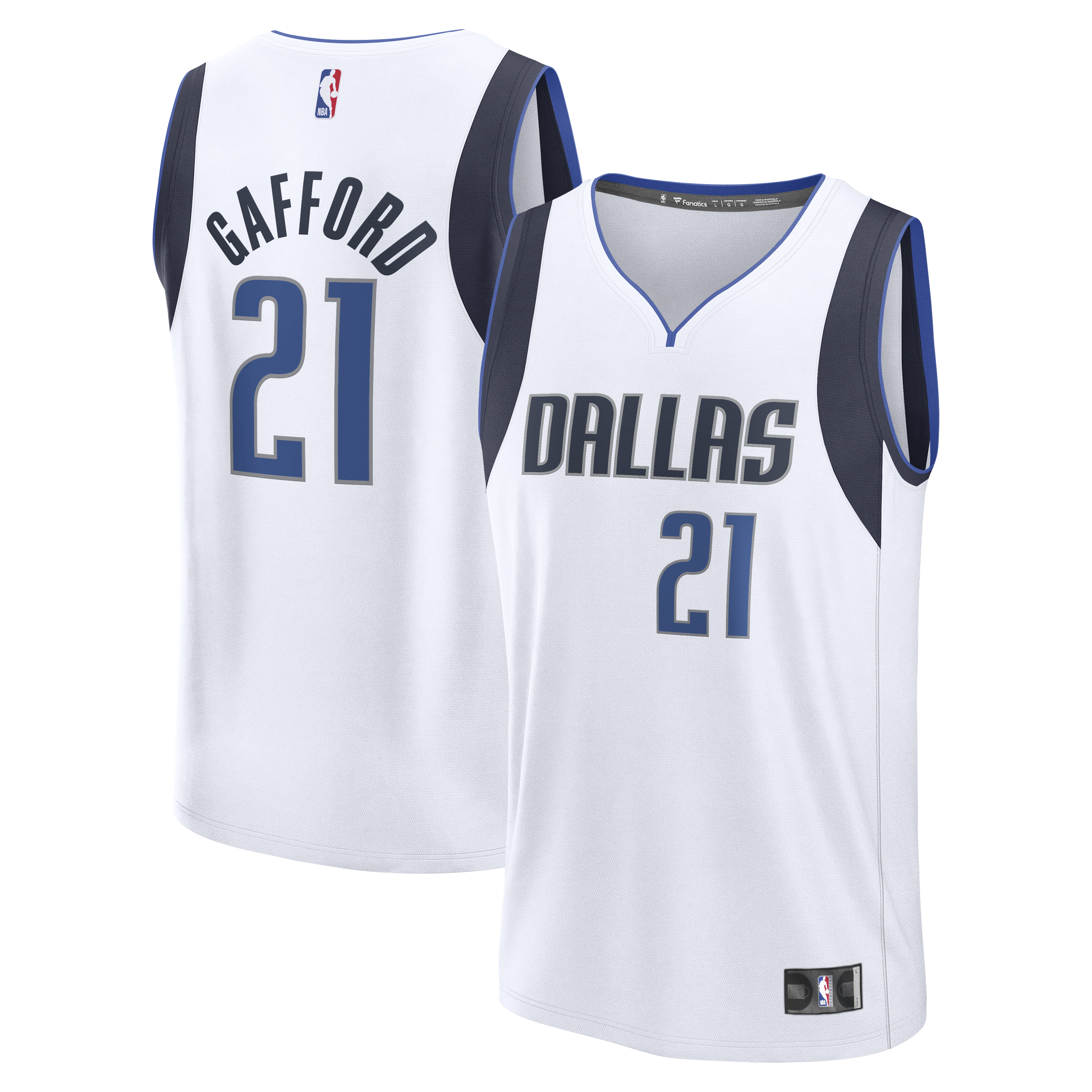 Daniel Gafford Dallas Mavericks Fanatics Youth Fast Break Player Basketball Jersey - Association Edition - White