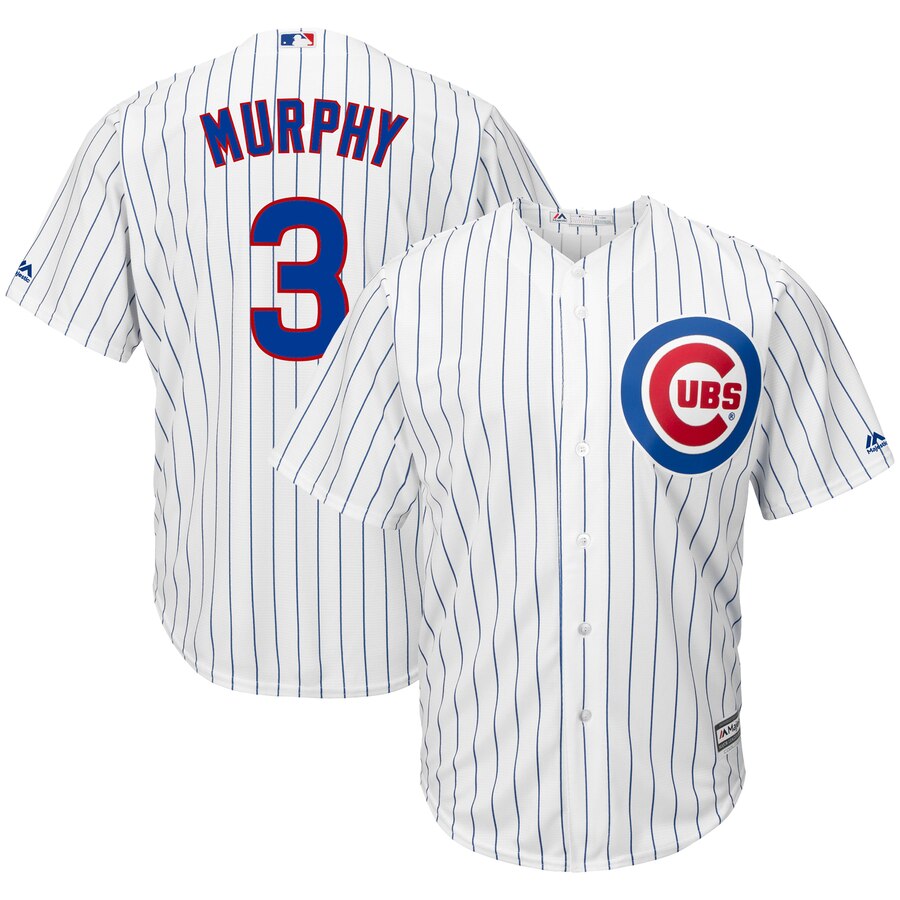 Daniel Murphy Chicago Cubs Majestic Home Official Cool Base Player Baseball Jersey - White Royal