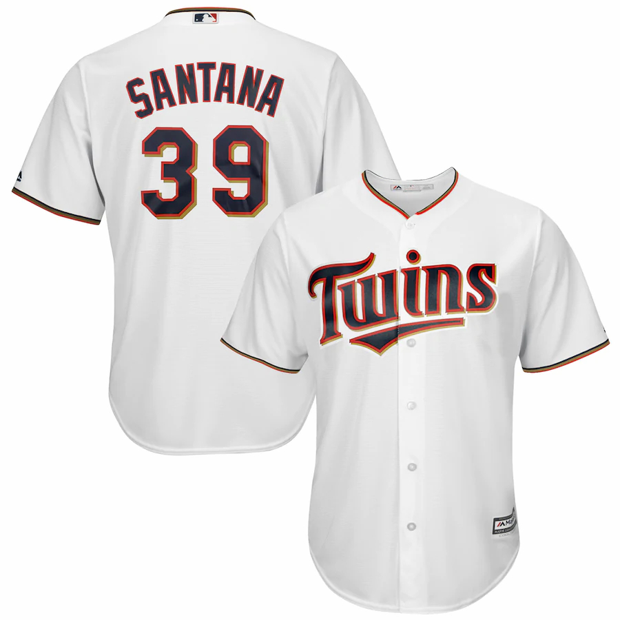 Daniel Santana Minnesota Twins Majestic Cool Base Player Baseball Jersey - White