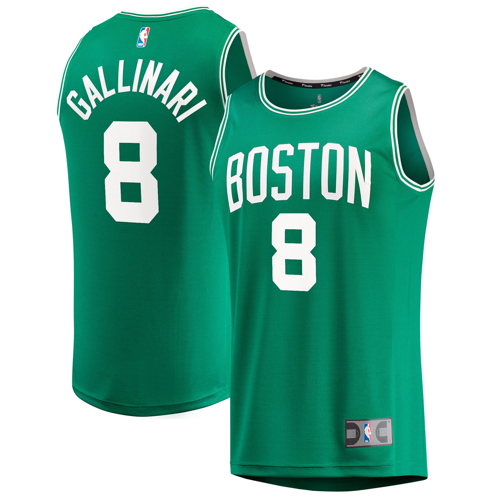 Alternative view of Danilo Gallinari Boston Celtics Fanatics Branded Fast Break Replica Basketball Jersey - Icon Edition - Kelly Green