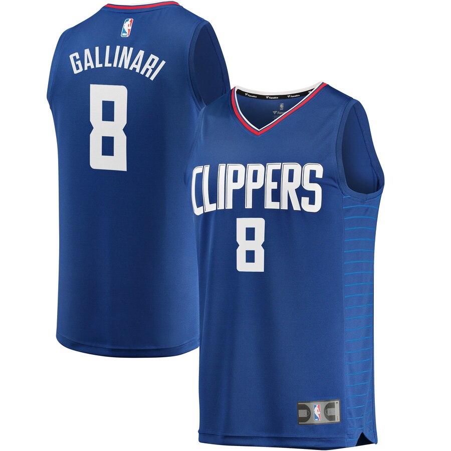Danilo Gallinari La Clippers Fanatics Branded Fast Break Replica Jersey Blue - Icon Edition