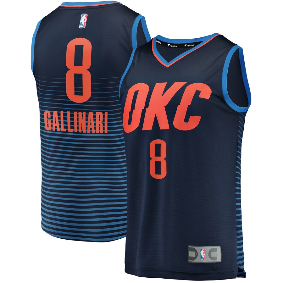Danilo Gallinari Oklahoma City Thunder Fanatics Branded Fast Break Player Basketball Jersey – Statement Edition – Navy