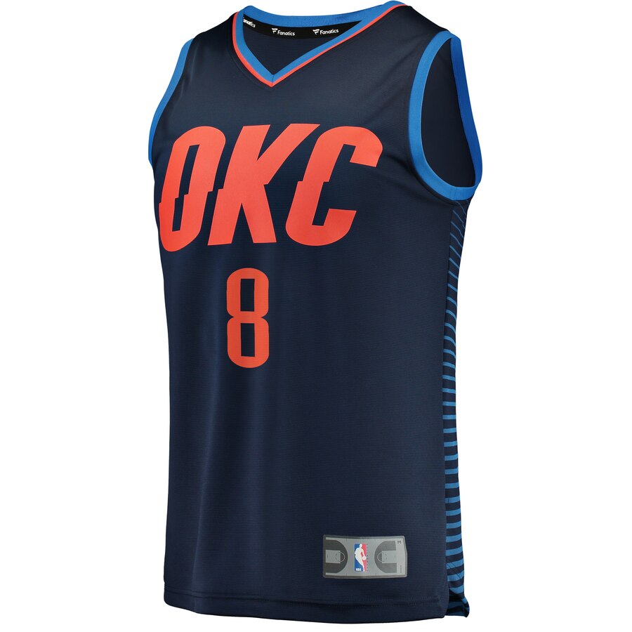 Alternative view of Danilo Gallinari Oklahoma City Thunder Fanatics Branded Fast Break Player Basketball Jersey – Statement Edition – Navy