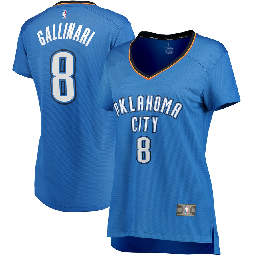 Danilo Gallinari Oklahoma City Thunder Fanatics Branded Women's Fast Break Player Basketball Jersey - Icon Edition - Blue