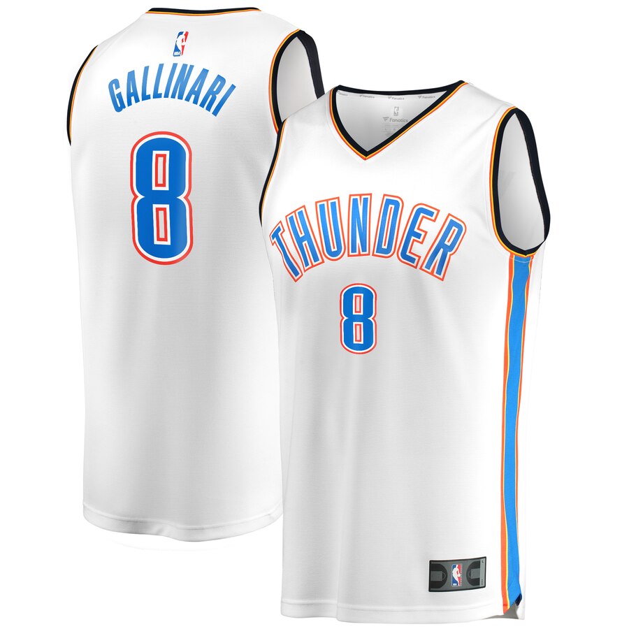 Danilo Gallinari Oklahoma City Thunder Fanatics Branded Youth Fast Break Player Basketball Jersey - Association Edition - White
