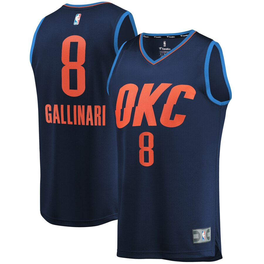 Danilo Gallinari Oklahoma City Thunder Fanatics Branded Youth Fast Break Player Basketball Jersey - Statement Edition - Navy