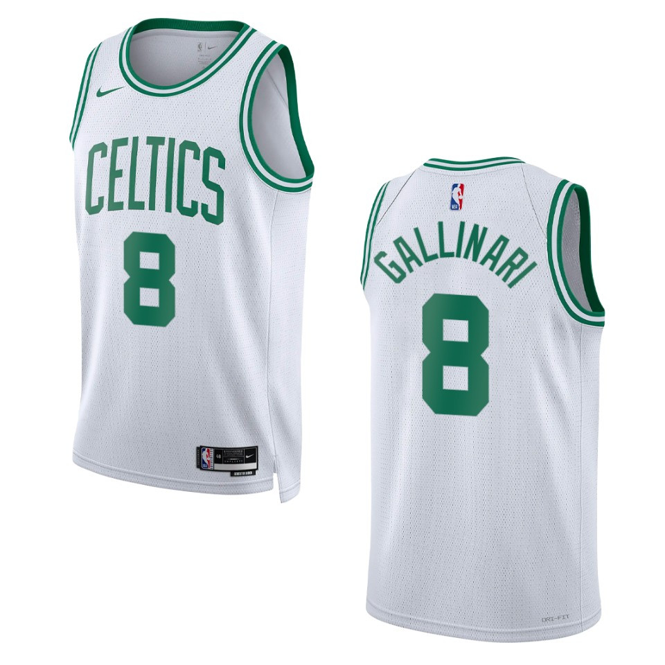 Danilo Gallinari White Association Edition 2022-23 Boston Celtics Swingman Basketball Jersey