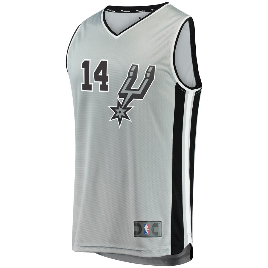 Alternative view of Danny Green San Antonio Spurs Fanatics Branded Youth Fast Break Replica Basketball Jersey Silver - Statement Edition