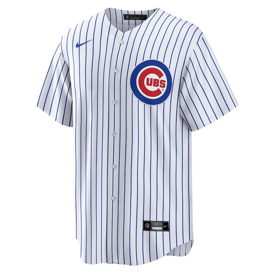 Alternative view of Dansby Swanson 7 Chicago Cubs Home Player Men Baseball Jersey - White/Royal