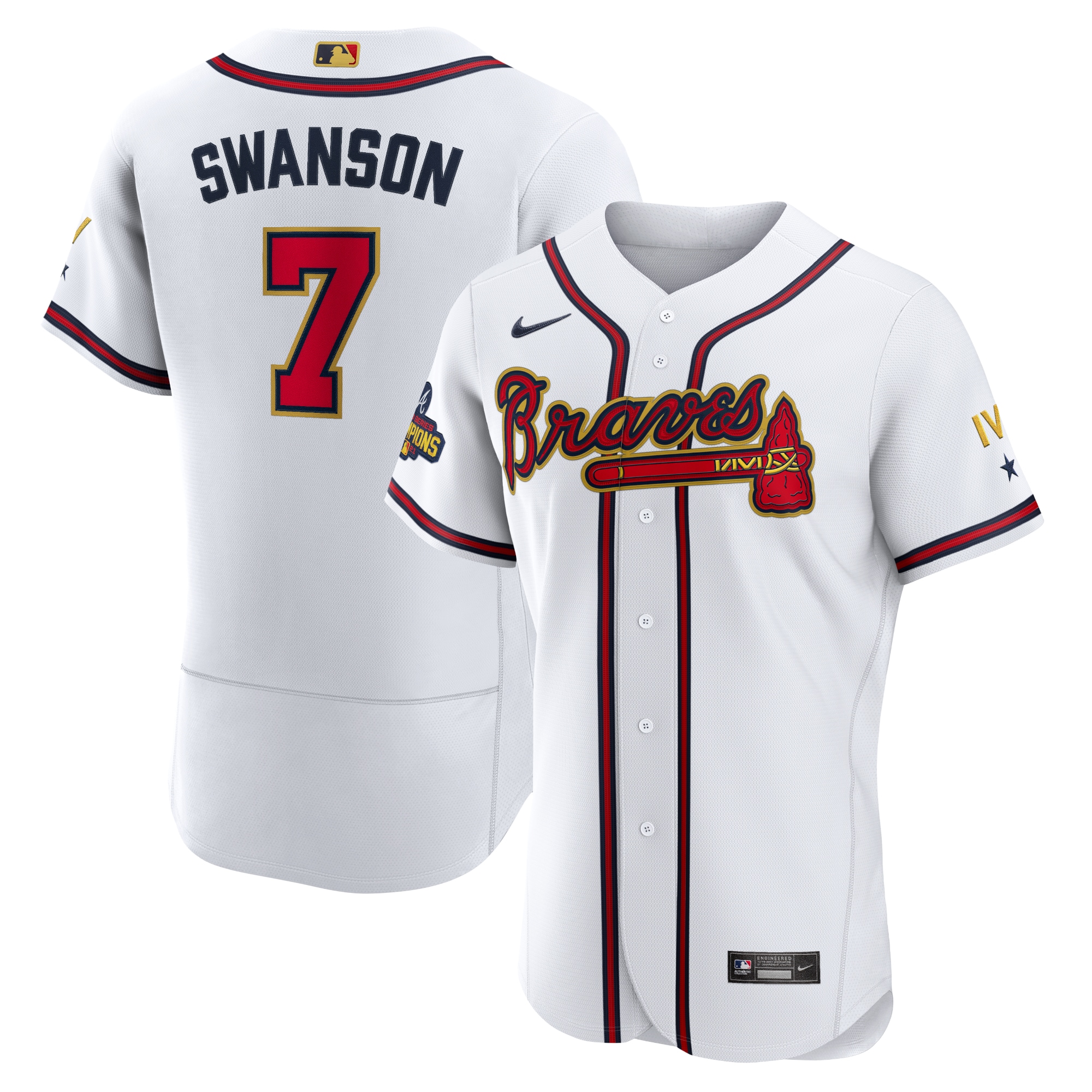 Dansby Swanson Atlanta Braves 2022 Gold Program Authentic Player Baseball Jersey - White