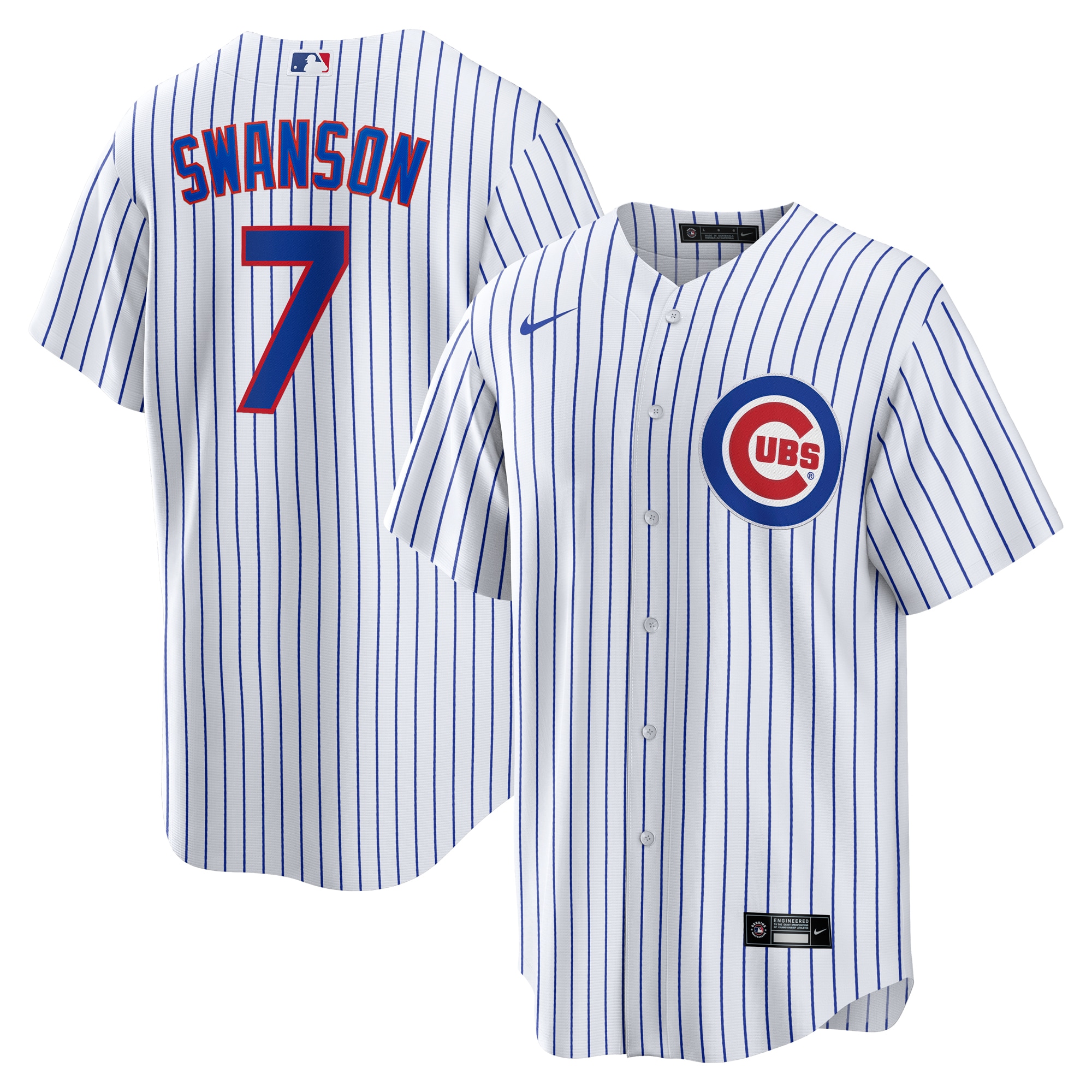 Dansby Swanson Chicago Cubs Home Replica Player Baseball Jersey - White/royal