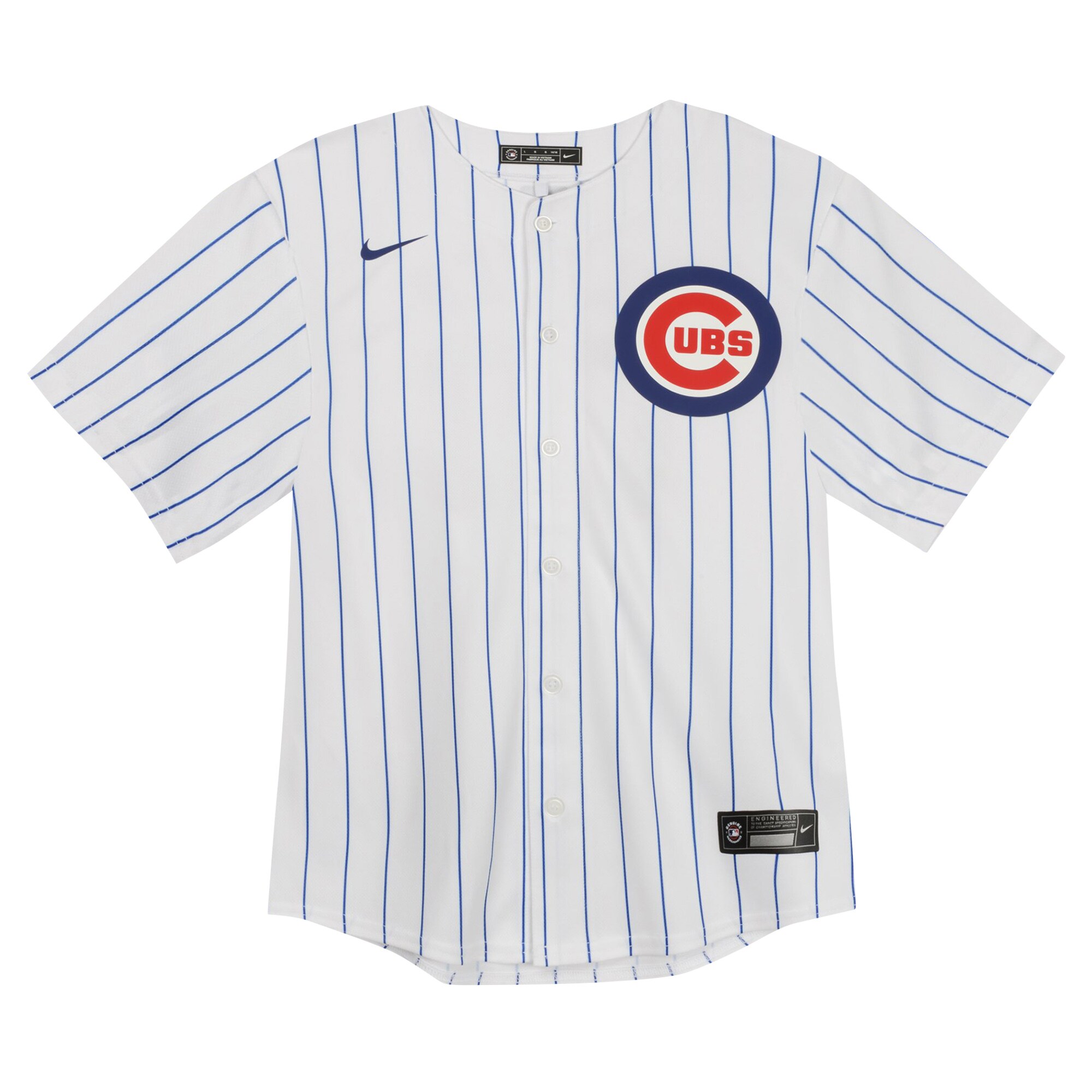 Alternative view of Dansby Swanson Chicago Cubs Toddler Game Baseball Jersey - White