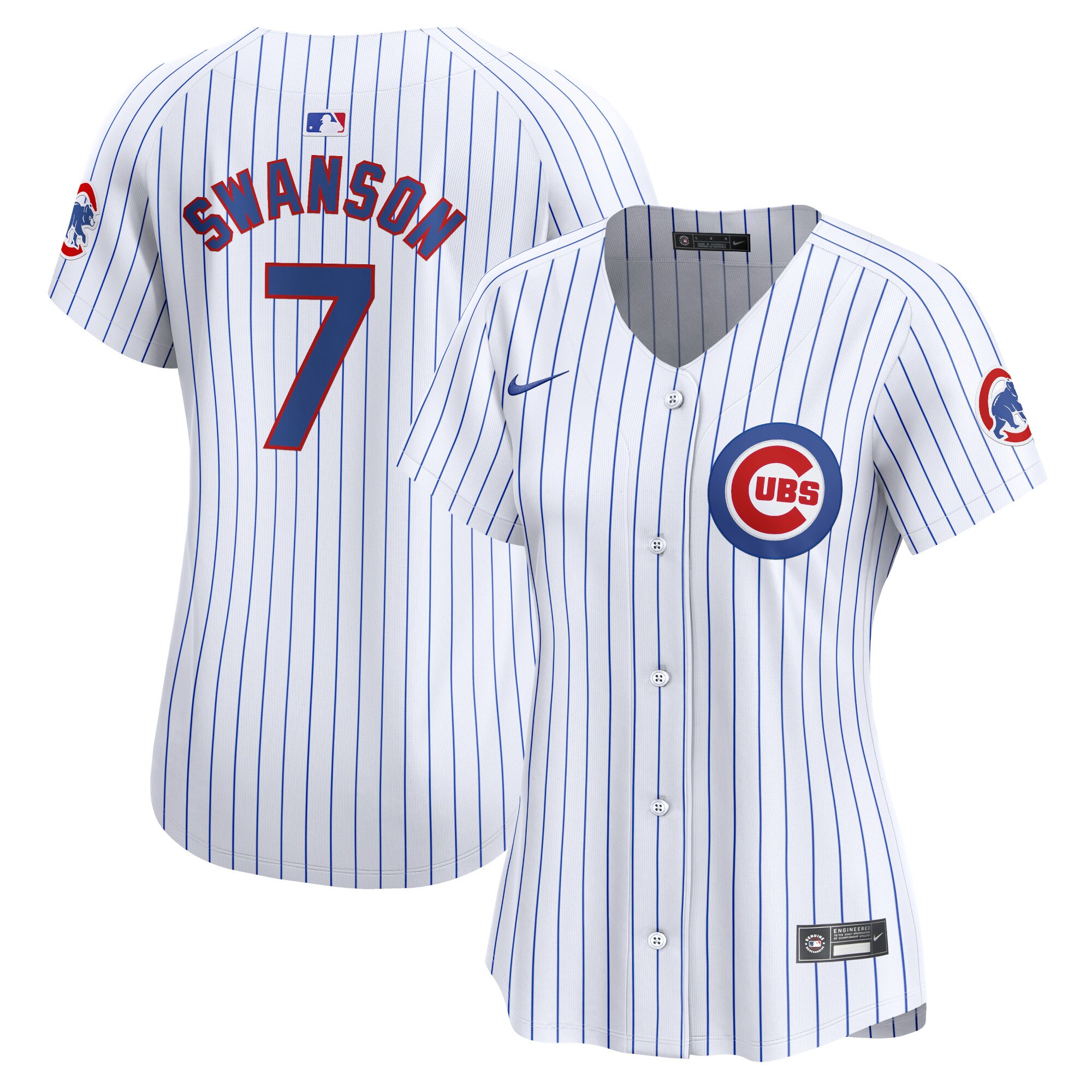 Dansby Swanson Chicago Cubs Women's Home Limited Player Baseball Jersey - White