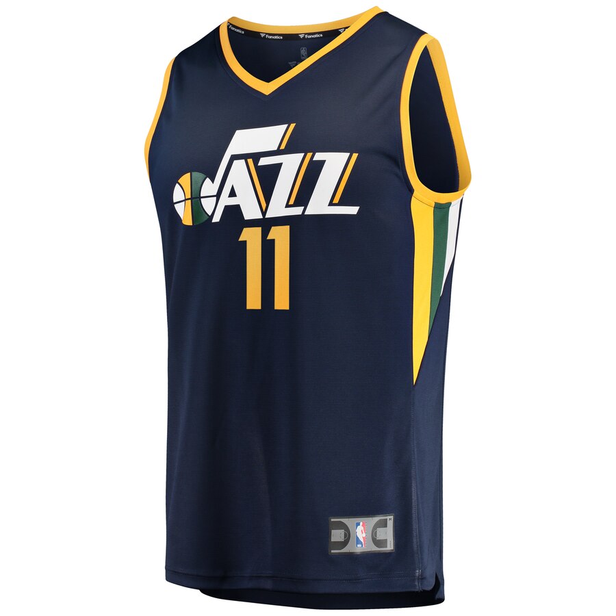 Alternative view of Dante Exum Utah Jazz Fanatics Branded Fast Break Replica Player Basketball Jersey - Icon Edition - Navy