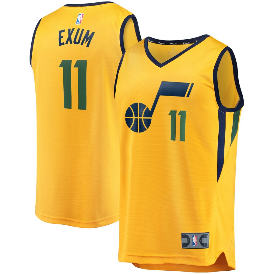 Dante Exum Utah Jazz Fanatics Branded Fast Break Replica Player Basketball Jersey Gold - Statement Edition