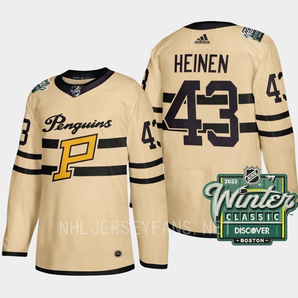 Danton Heinen 43 Pittsburgh Penguins 2023 Winter Classic Cream Jersey - JS392 