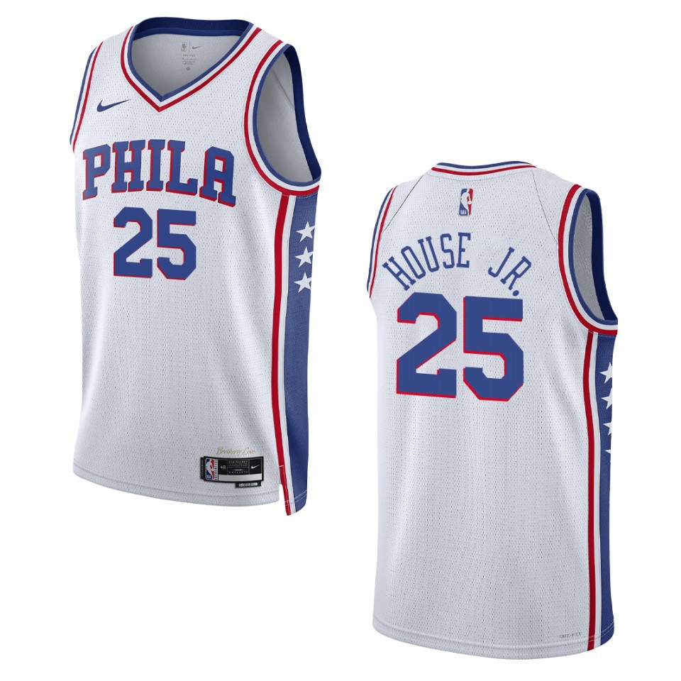 Danuel House White Association Edition 2022-23 Philadelphia 76ers Swingman Basketball Jersey
