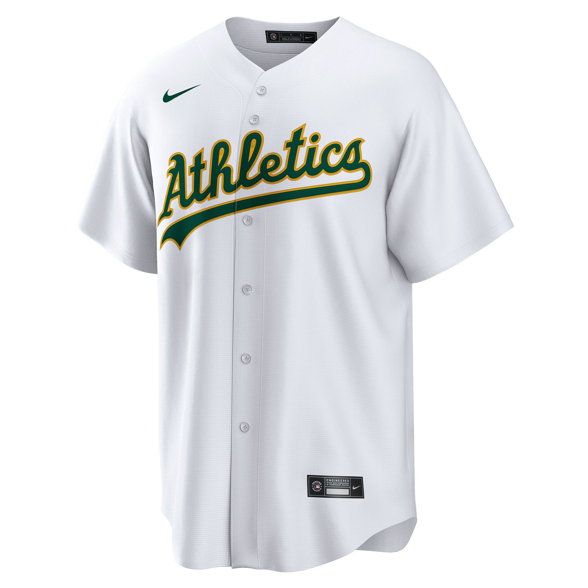 Alternative view of Dany JimÃƒÆ’Ã‚Â©nez Oakland Athletics Home Replica Player Baseball Jersey – White