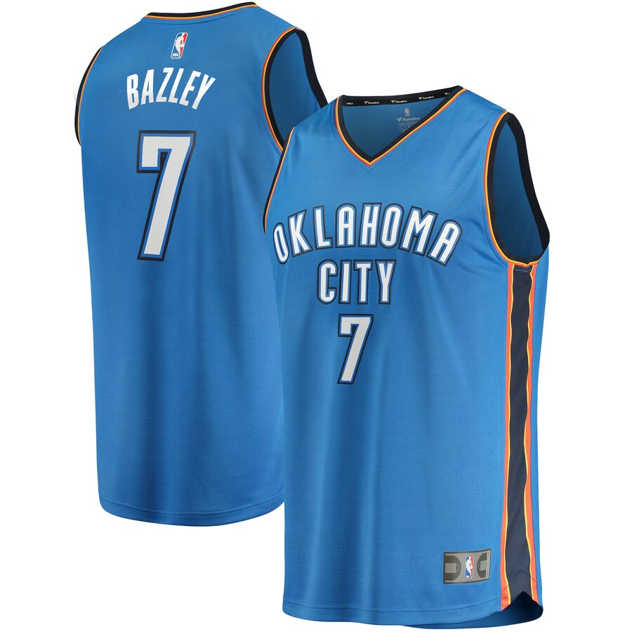 Darius Bazley Oklahoma City Thunder Fanatics Branded Fast Break Replica Basketball Jersey Blue - Icon Edition