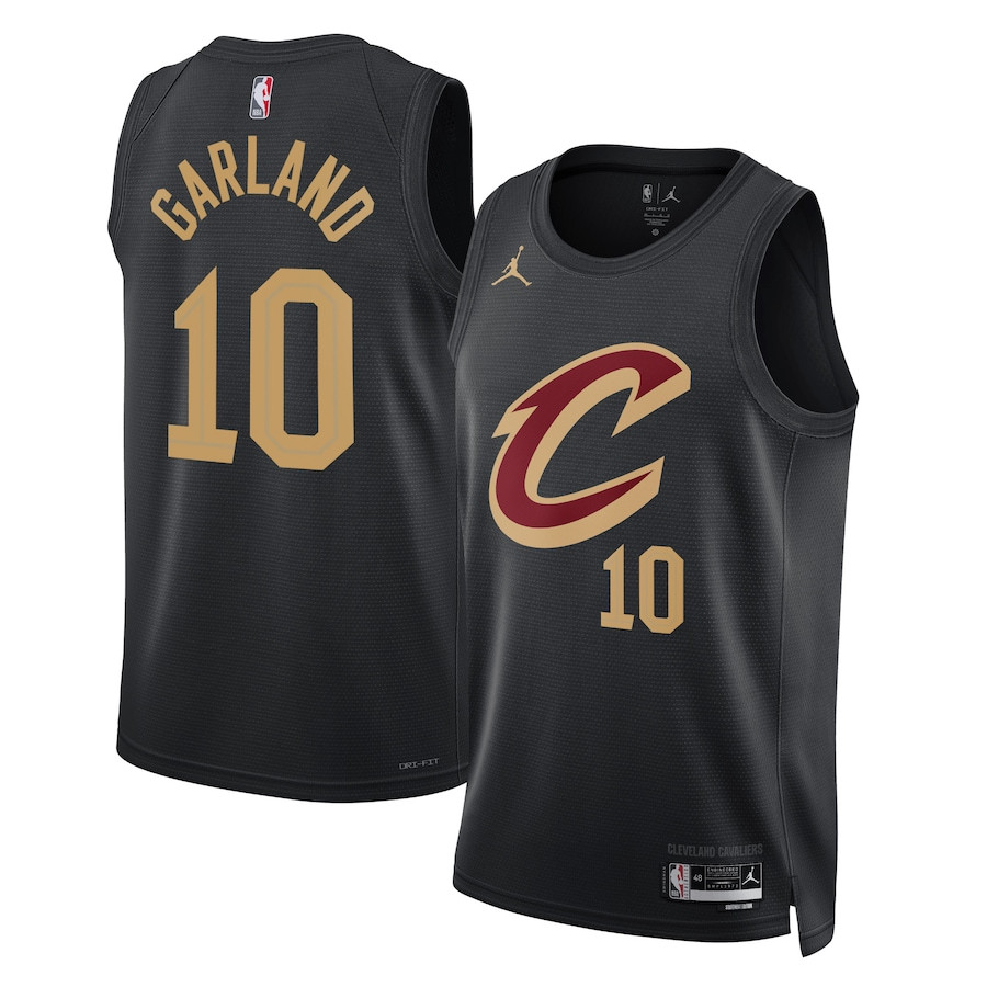 Darius Garland 10 Cleveland Cavaliers Unisex Swingman Basketball Jersey - Statement Edition - Black - JS660