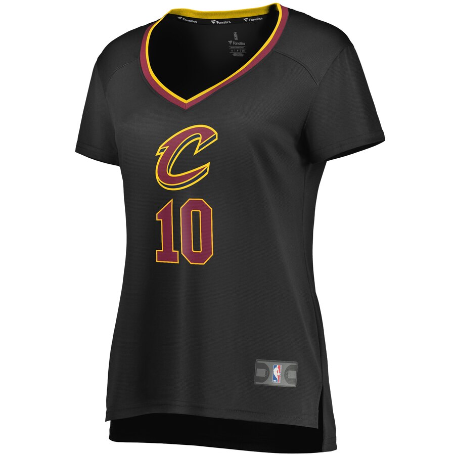 Alternative view of Darius Garland Cleveland Cavaliers Fanatics Branded Women's Fast Break Replica Basketball Jersey Black - Statement Edition