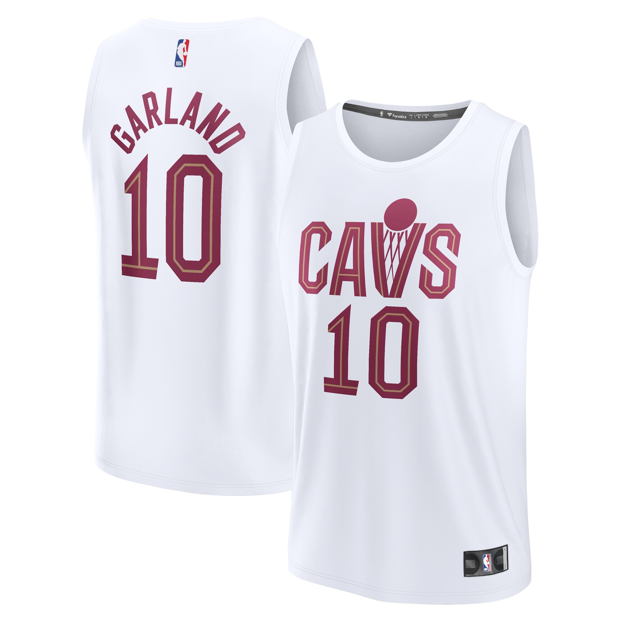 Darius Garland Cleveland Cavaliers Fanatics Fast Break Replica Player Basketball Jersey - Association Edition - White