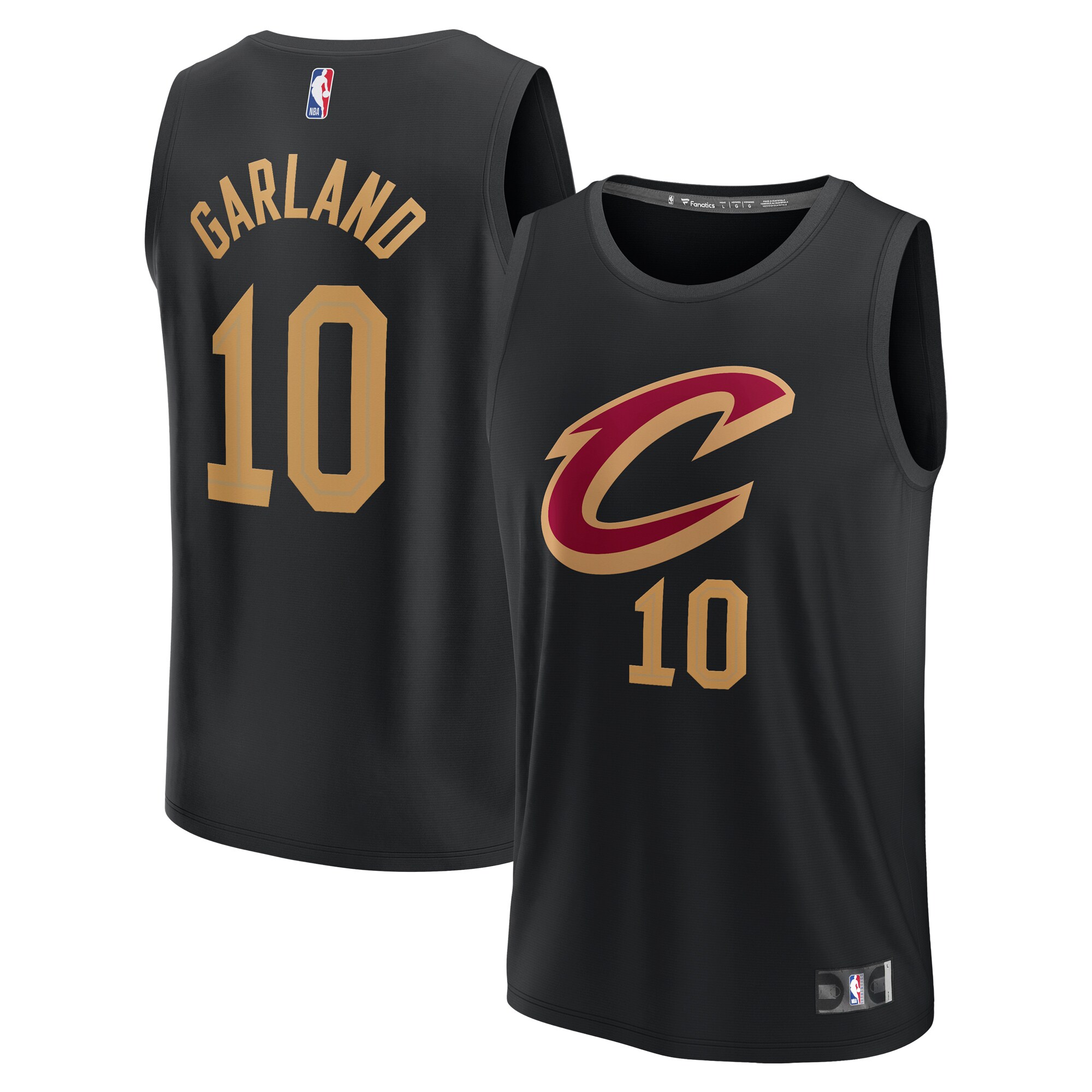 Darius Garland Cleveland Cavaliers Fanatics Fast Break Replica Player Basketball Jersey – Statement Edition – Black