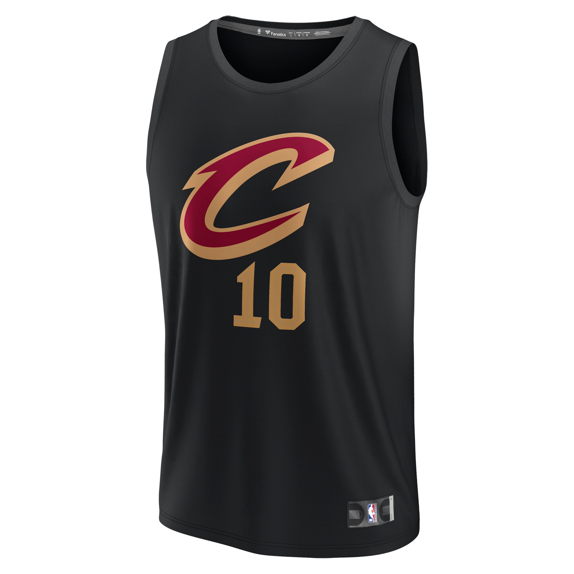 Alternative view of Darius Garland Cleveland Cavaliers Fanatics Fast Break Replica Player Basketball Jersey – Statement Edition – Black